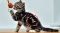O pisică s-a născut cu cuvântul "cat" scris pe blăniţă